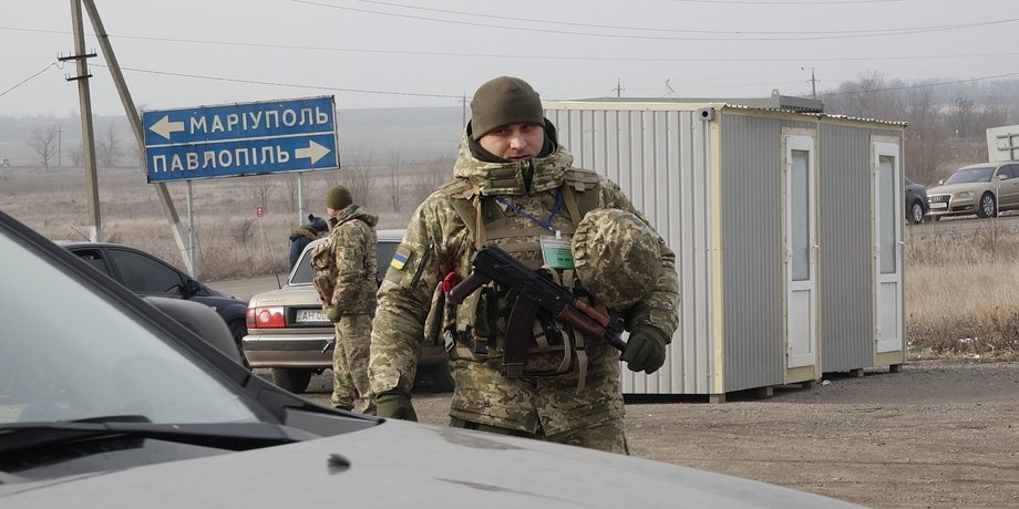 КППВ на Донбассе, блокпост, украинские военные