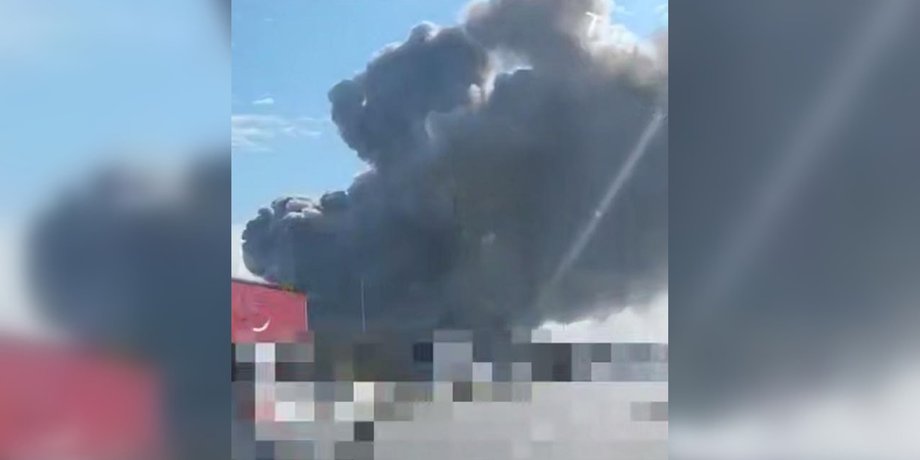 Пожар в Киевской области после нападения 28 сентября