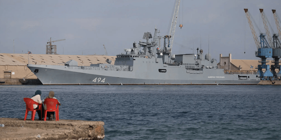 Русский военный корабль, Российский военный корабль, порта Судана.