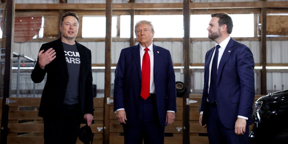 Ілон Маск, Дональд Трамп, Джей Ді Венс