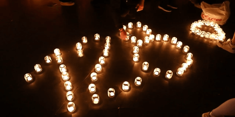 Ужгород, свічки, 128 ОГШБ, ракетний удар, війна в Україні, фото