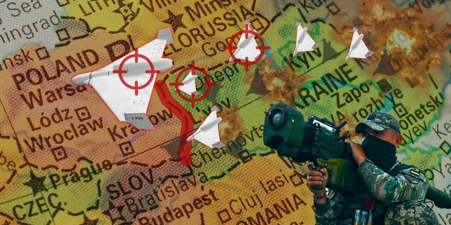 польща шахеди, атака дронів польща, рф запустила шазеди в польщу