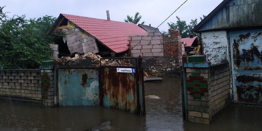 потоп Херсонщина, затоплене село, лівий берег Херсонщини