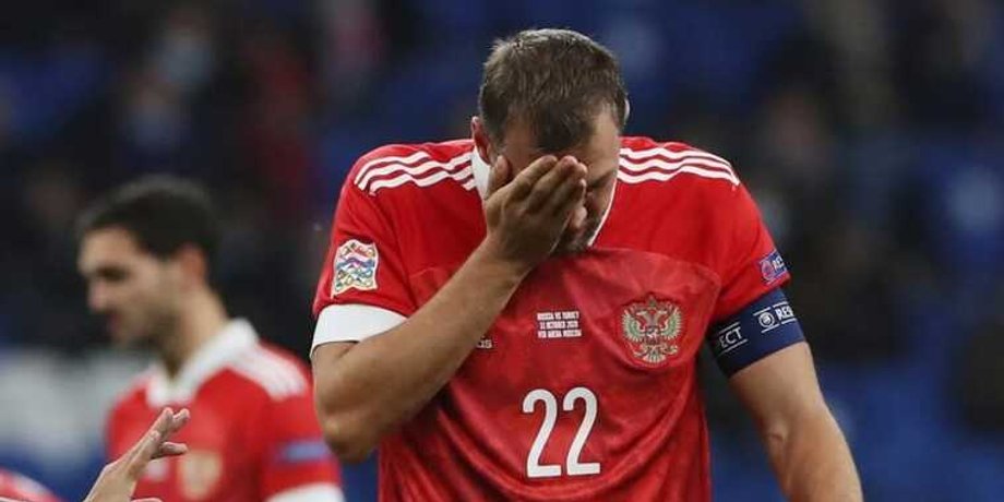 Футболист российской сборной в международном матче