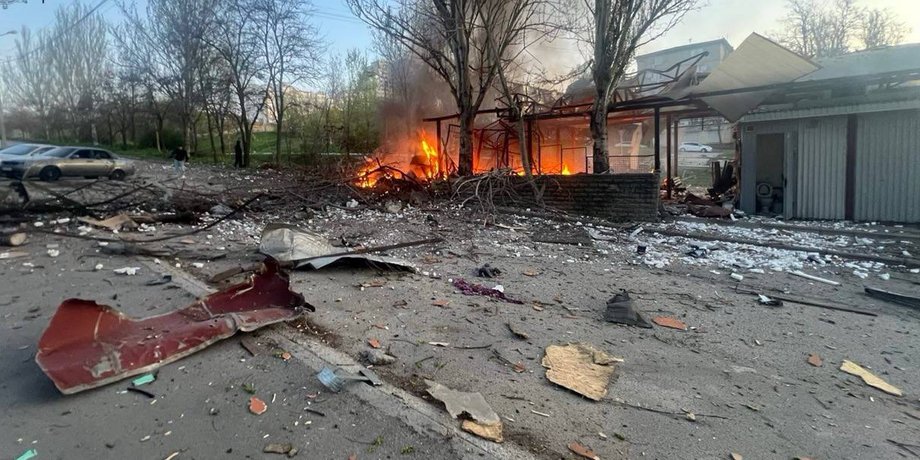 удар по Запорожью 15 апреля