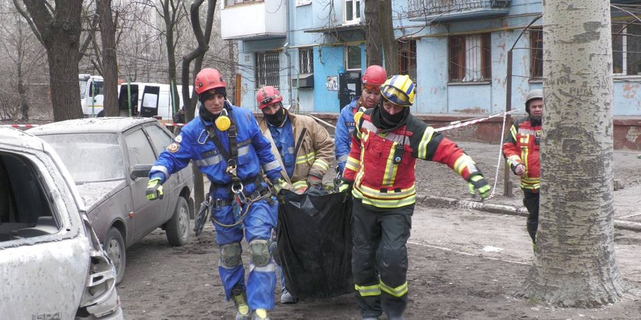 Запорожье, обстрел, ГСЧС, ВС РФ, ракетный удар, жертвы, спасатели, разрушения, война