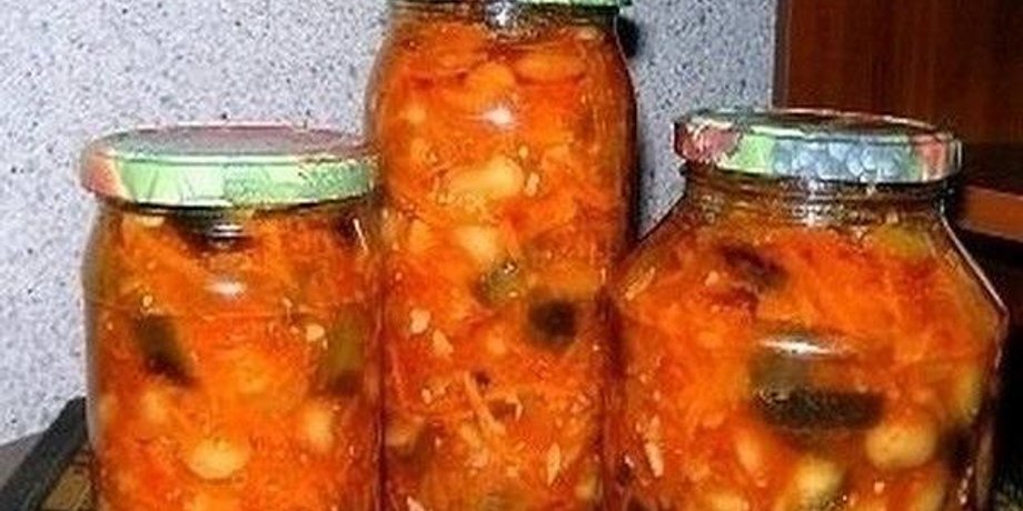 салат із квасолею, заготовки