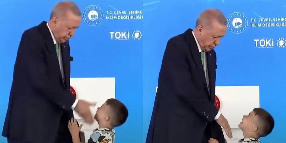 реджеп эрдоган, турция, мальчик, пощечина, зеленый, дети, скандал