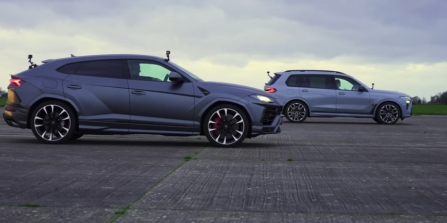 Lamborghini Urus, BMW X7 M60i, Драг-рейсинг, Заезд, Гонки, Видео, Блогеры, Кроссоверы, Авто, Автомобили, Видео