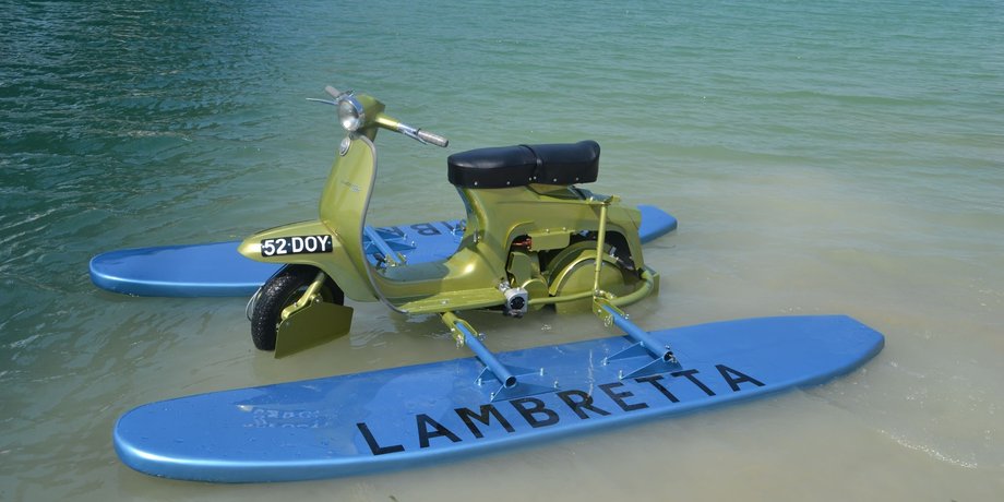 Lambretta Amphi-Scooter, Lambretta J125, мопед амфибия, скутер амфибия