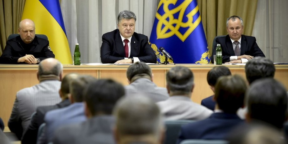Петр Порошенко, Александр Турчинов и Василий Грицак / Фото пресс-службы президента