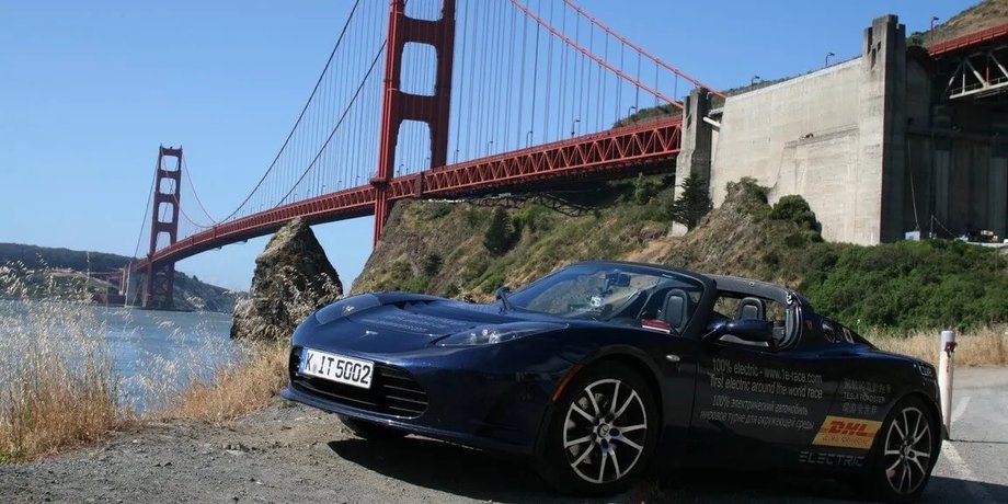 тесла родстер, Tesla Roadster, електромобіль Tesla, навколосвітня подорож, навколо світу