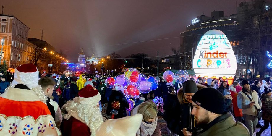 Киев, праздник, Новый год, новогодняя ночь, комендантский час, толпа, полиция