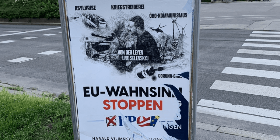 Австрийская партия свободы, FPÖ, Урсула фон дер Ляйен, Зеленский, Василий Химинец, предвыборные плакаты