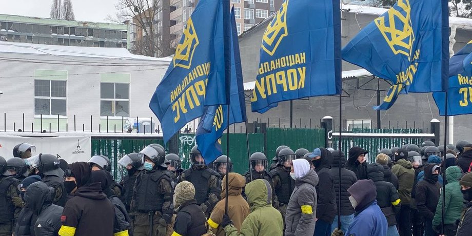 нацкорпус, опзж, блокировка, боевики, протесты