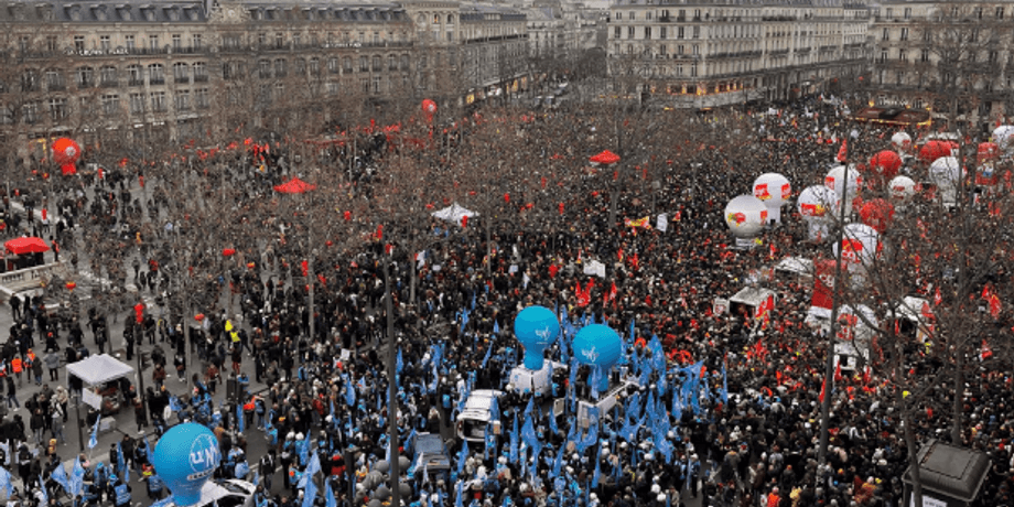 протесты во франции, пенсинная реформа, профсоюзы, макрон