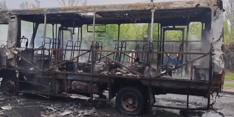 Донецьк, маршрутка, обстріли, пожежі, 28 квітня