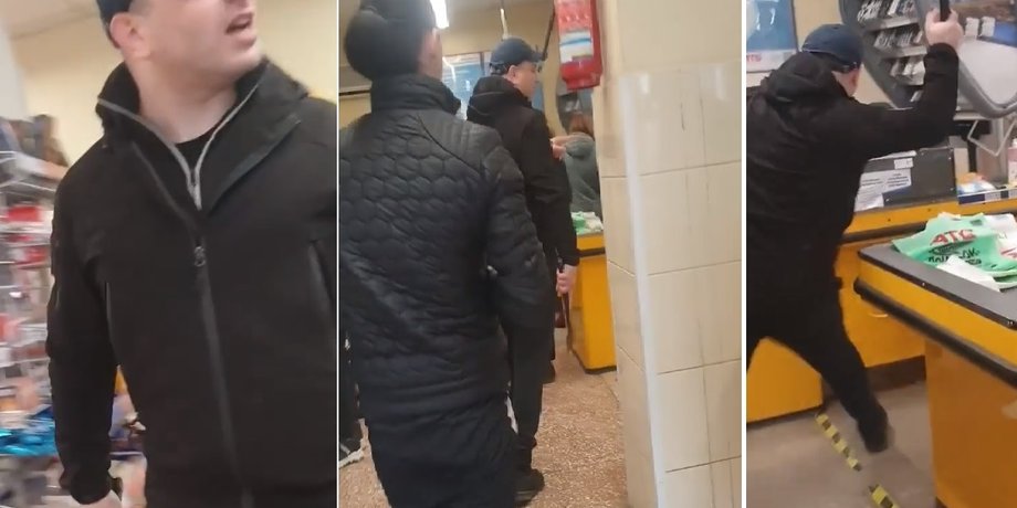 дебошир, топор, мариуполь, супермаркет атб