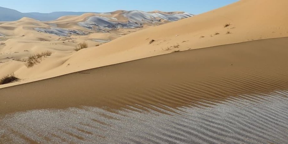 Сахара, Пустыня, Снег, Иней, Верблюды, Фотограф