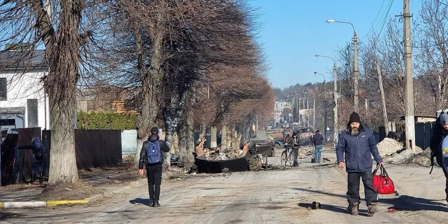 Буча оккупация эвакуация вторжение обстрелы гуманитарный коридор