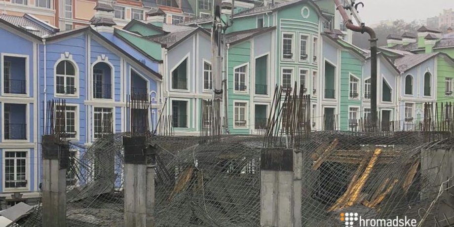 На Воздвиженке в Киеве обрушился недострой