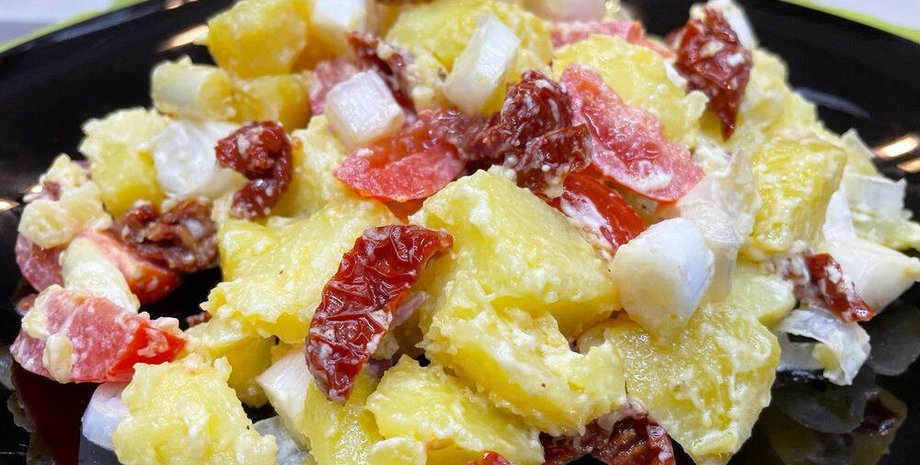 Шведский картофельный салат, картофельный салат, салат рецепт, вкусный салат