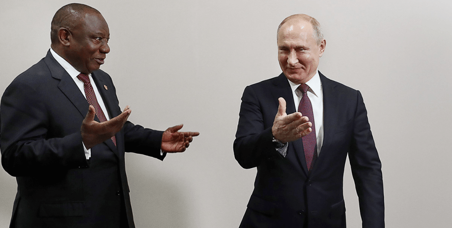 Владимир Путин, Сирил Рамафоса, фото