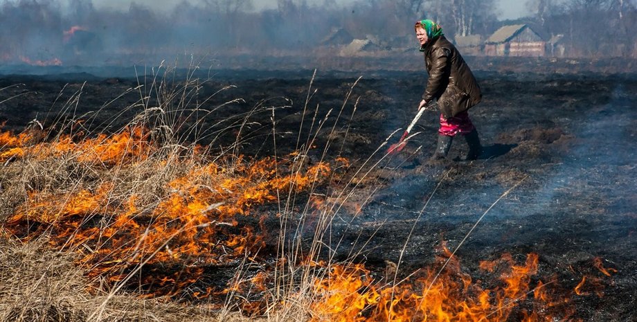 спалювання трави та листя