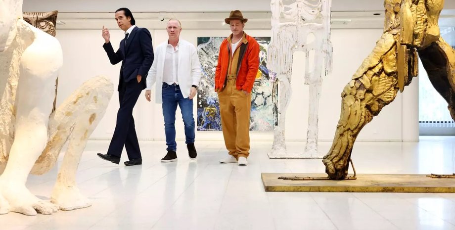 Ник Кейв, Брэд Питт, Томас Хаусаго, скульпторы, выставка в финляндии