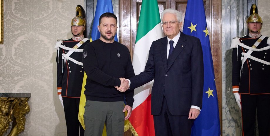 Владимир Зеленский, Серджо Маттарелла, поддержка Украины, Зеленский в Риме, зеленский в Италии, президент Италии