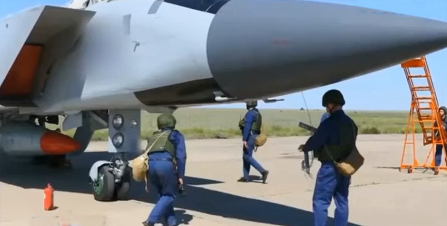 Самолет МиГ-31 ВС РФ, МиГ-31 Кинжал, МиГ-31 ядерные учения, МиГ-31 ядерный Кинжал, ядерные учения РФ, ядерные учения Минобороны РФ, ядерные учения росСМИ, ядерные учения Киселев