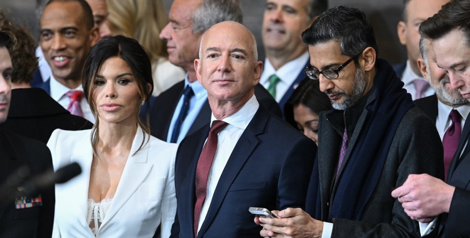 Лорен Санчес и Джефф Безос Лорен Санчес и Джефф Безос, инаугурация Трампа