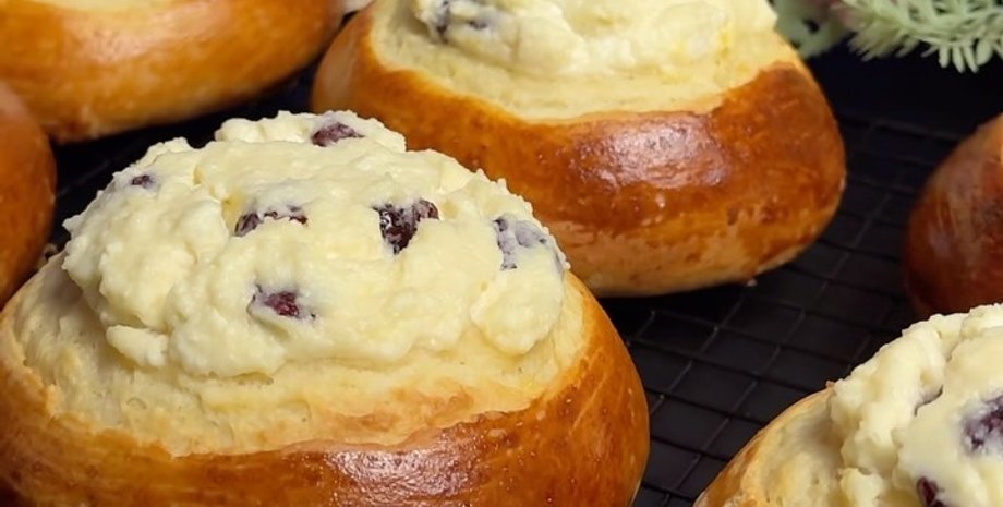 булочки, булочки с творогом