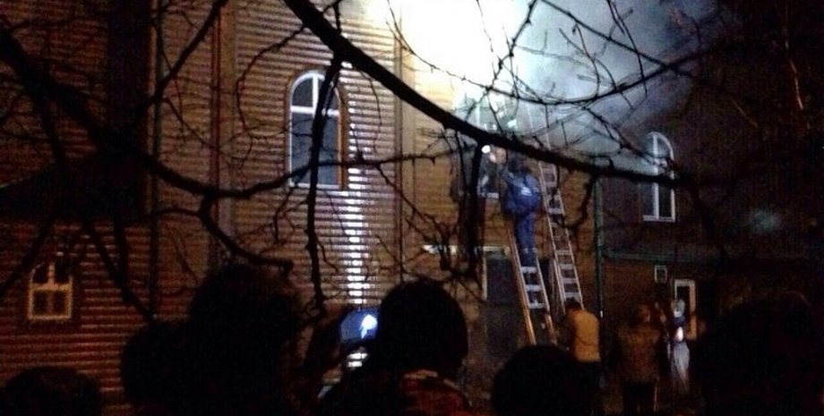 Пожар в церкви святого Ильи / Фото: ГСЧС