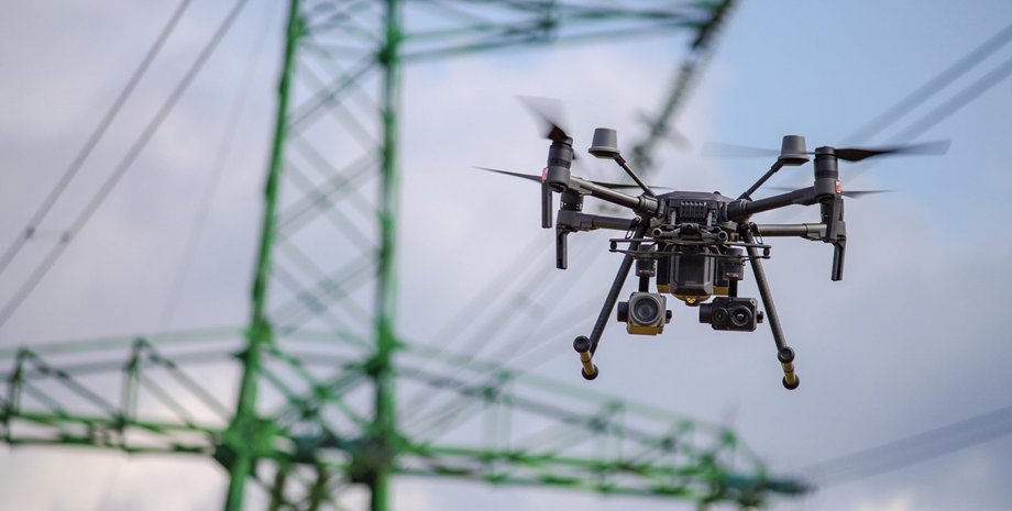 Дрон, БПЛА, ЛЭП