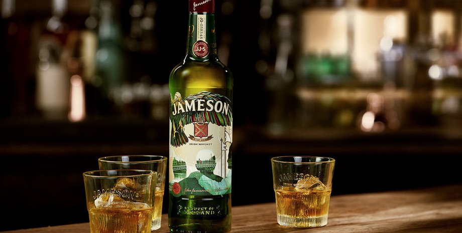 Виски, Jameson, виски Jameson, бутылка виски, бутылка Jameson