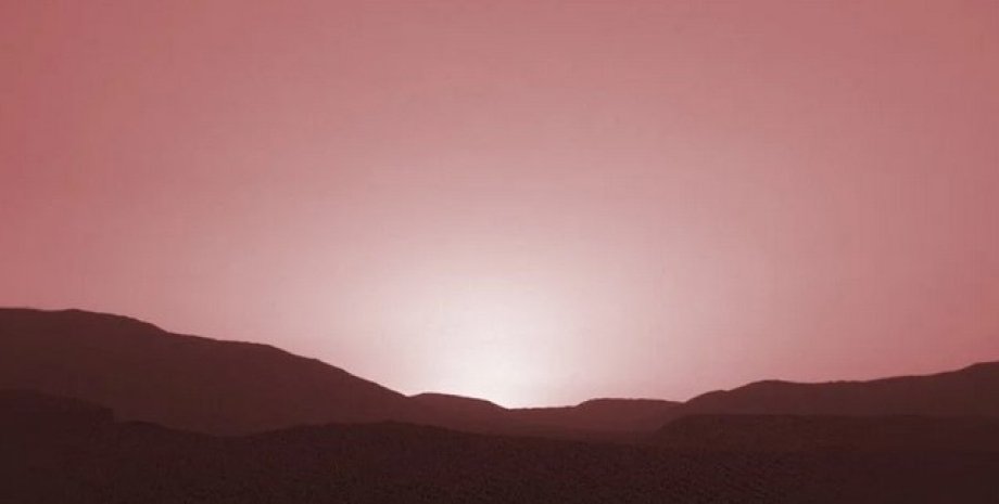 Марс, закат ,Солнце