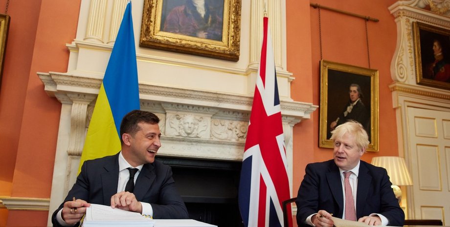 Зеленский и Джонсон, Зеленский в Великобритании, президент Украины, премьер Британии, Владимир Зеленский, Борис Джонсон