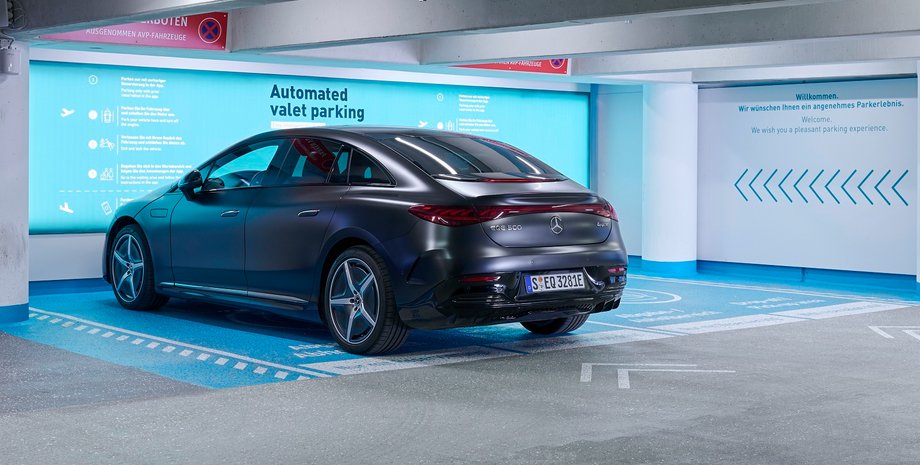 Mercedes eqe, новый Mercedes eqe, электромобиль Mercedes, парковочный автопилот, Mercedes-Benz EQE