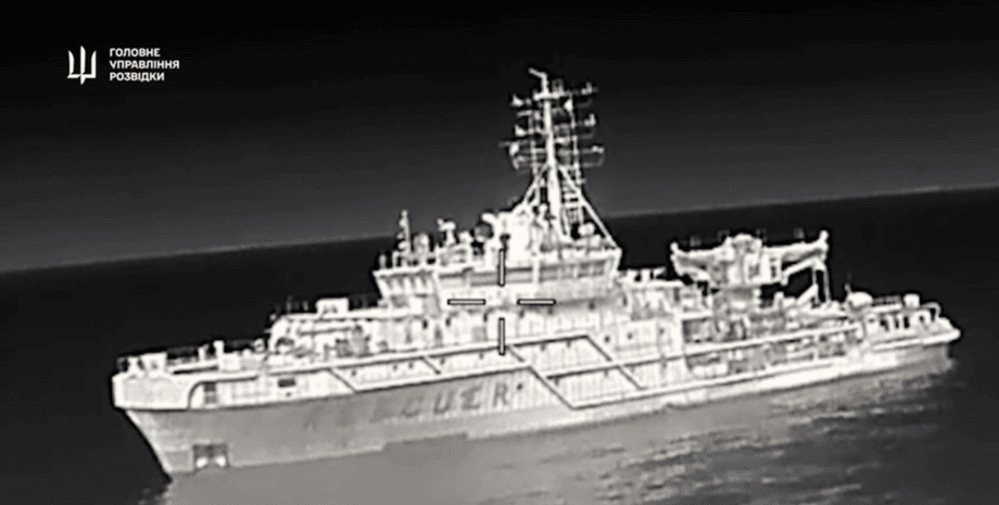 Спецпризначенці ГУР уразили корабель Чорноморського флоту РФ ГУР уразило корабель Чорноморського флоту РФ