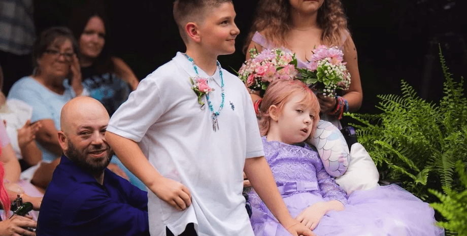 Свадьба 10-летней девочки, свадьба, последнее желание, свадьба перед смертью, девочка больная раком, рак, семья, церемония