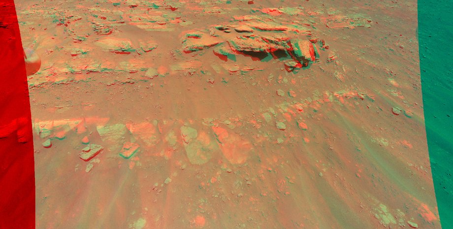 Марс, поверхность, холм, фото, 3D