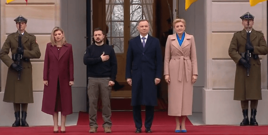 володимир зеленський, анджей дуда, польша, олена зеленська, агата корнгаузер-дуда