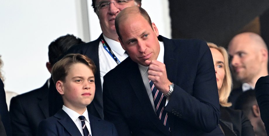 Принц Уильям и принц Джордж, евро 2024, финал евро 2024, кейт миддлтон, сын принца Уильяма, королевская семья
