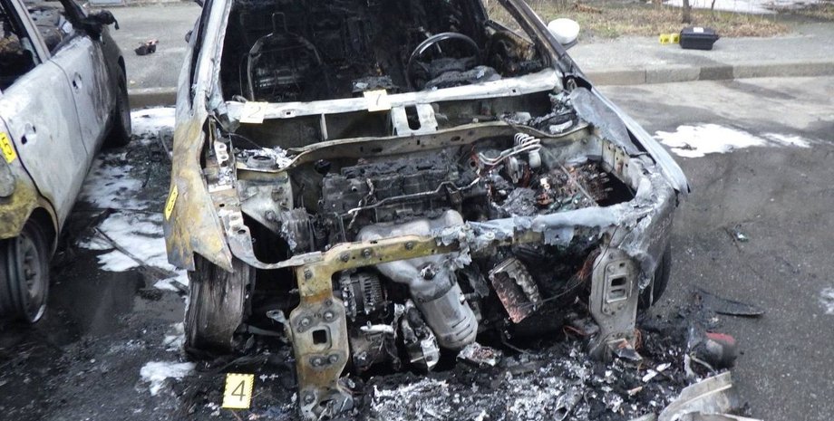 Поджог автомобилей в Киеве