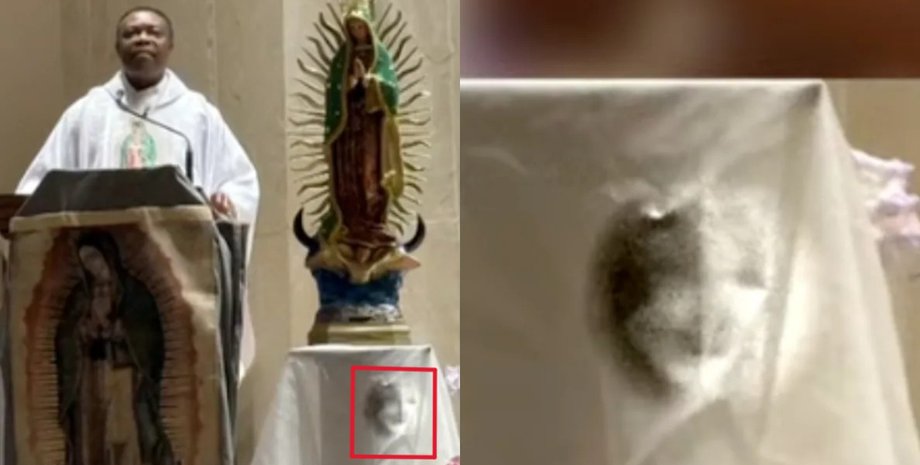 Диво чи оптична ілюзія: люди помітили незрозумілий знак під час служби