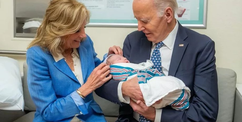 Джо и Джил Байдены с правнуком