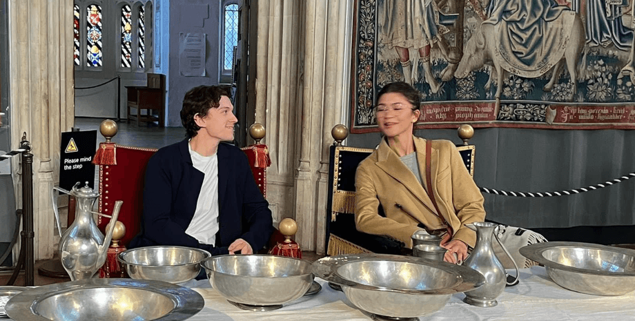 Зендая и Том холланд, Зендая и Том холланд посетили замок, Зендая и Том холланд в Лондоне