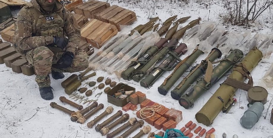 схрон, СБУ, оружие, взрывчатка