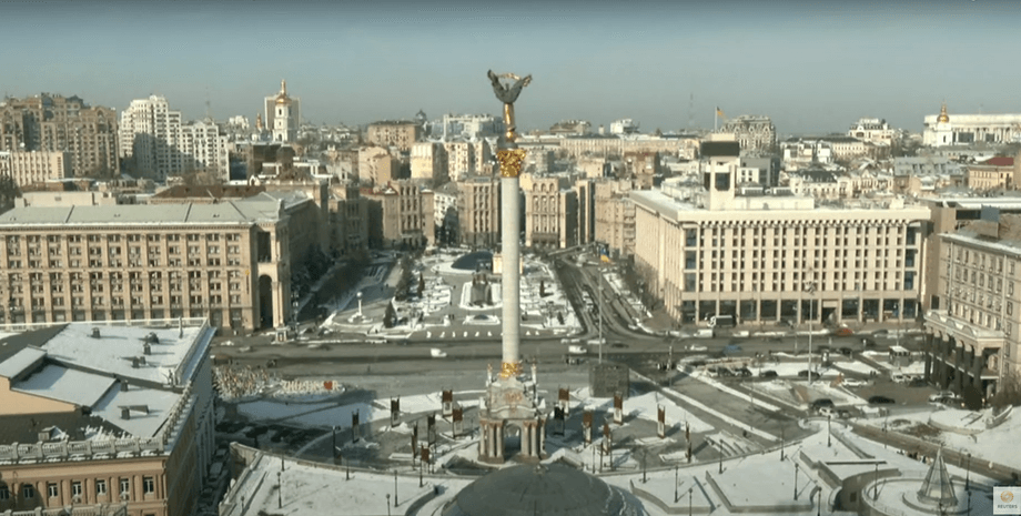 Майдан Незалежності, стрим Reuters, вид на Майдан Незалежності, Майдан Незалежності в Києві